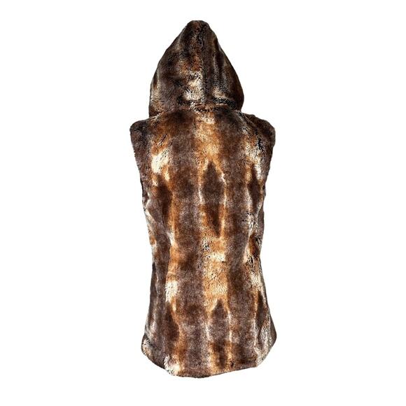 Donna Salyers  Fabulous Furs Mink Hooded Faux Fur Vest Womens XS - Picture 7 of 10